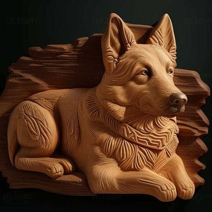 3D model Chinook dog breed dog (STL)